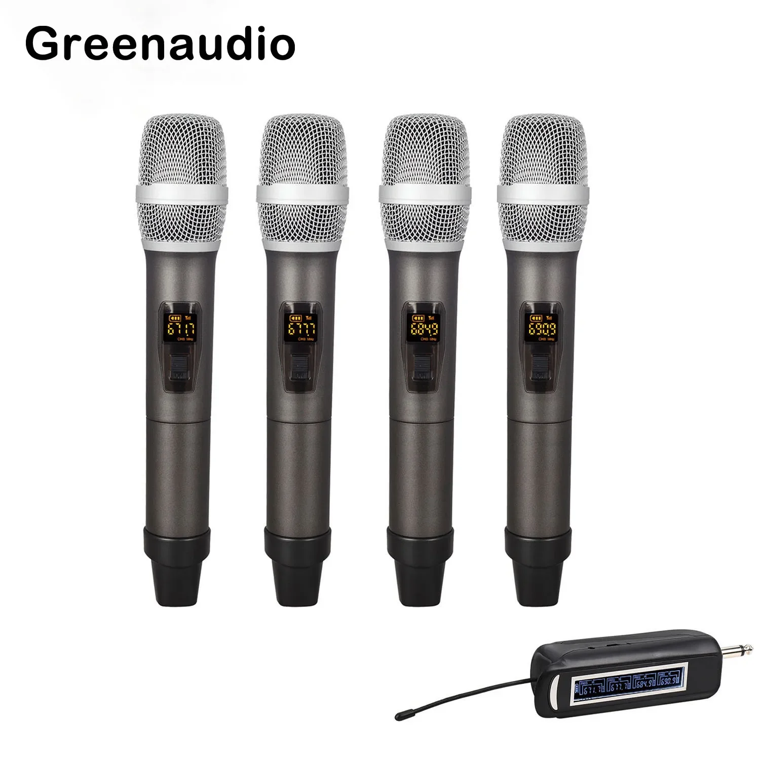 U-band FM wireless microphone one to four with receiver microphone hand-pulled box karaoke microphone wholesale