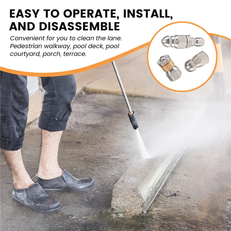 

Quick Connecting Pivoting Coupler For High Pressure Washer Spray Nozzle 4500 Psi, 1/4 Inch, Updated 90 Degree-T61C