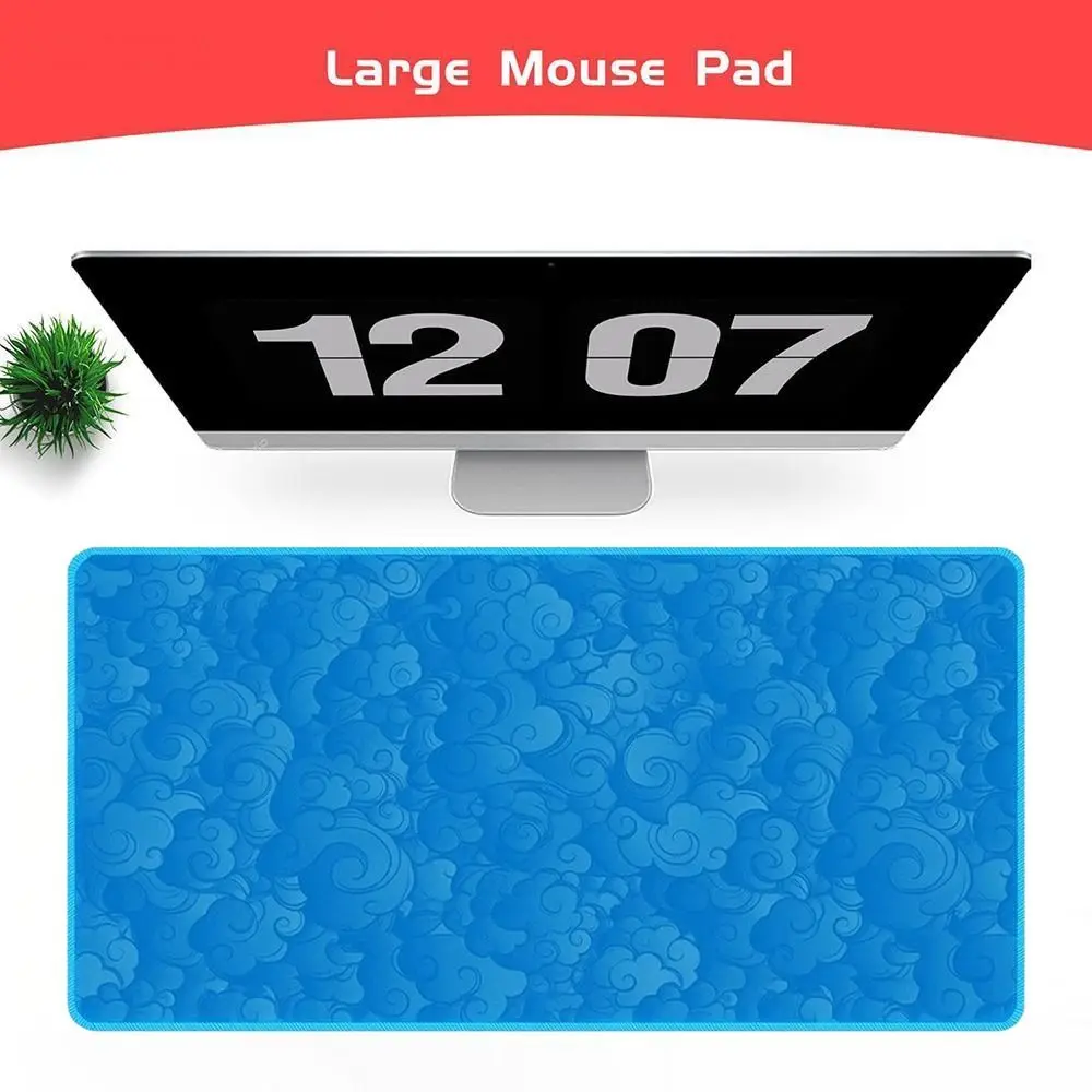 

900*400MM Japanese Cloud Mouse Pad Rubber Creative Keyboard Mats Stitched Edge Desk Protector Gaming Mouse Pad PC Accessories