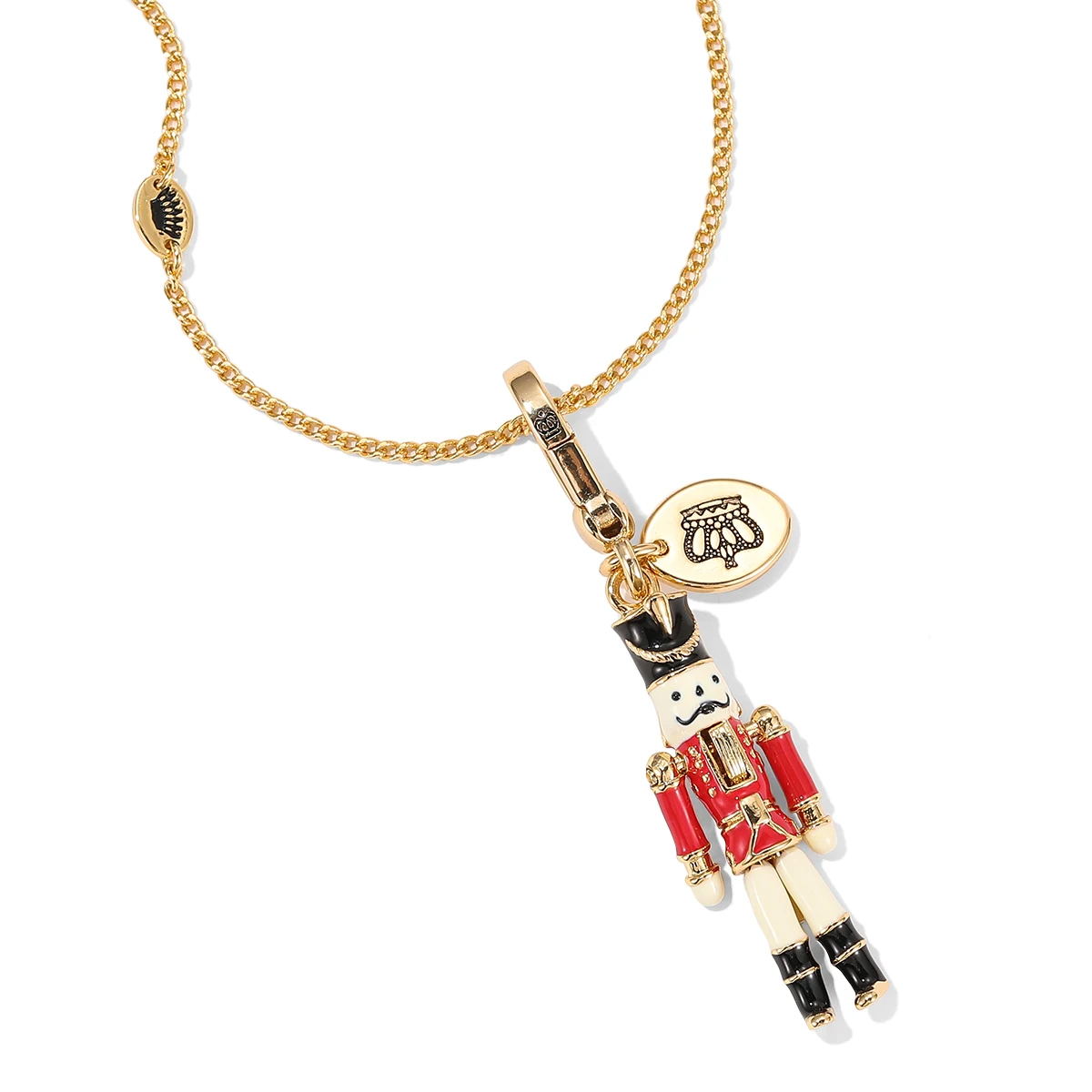 Minority design sense enamel glazed nutcracker pendant necklace fashion personality movable small robot keychain