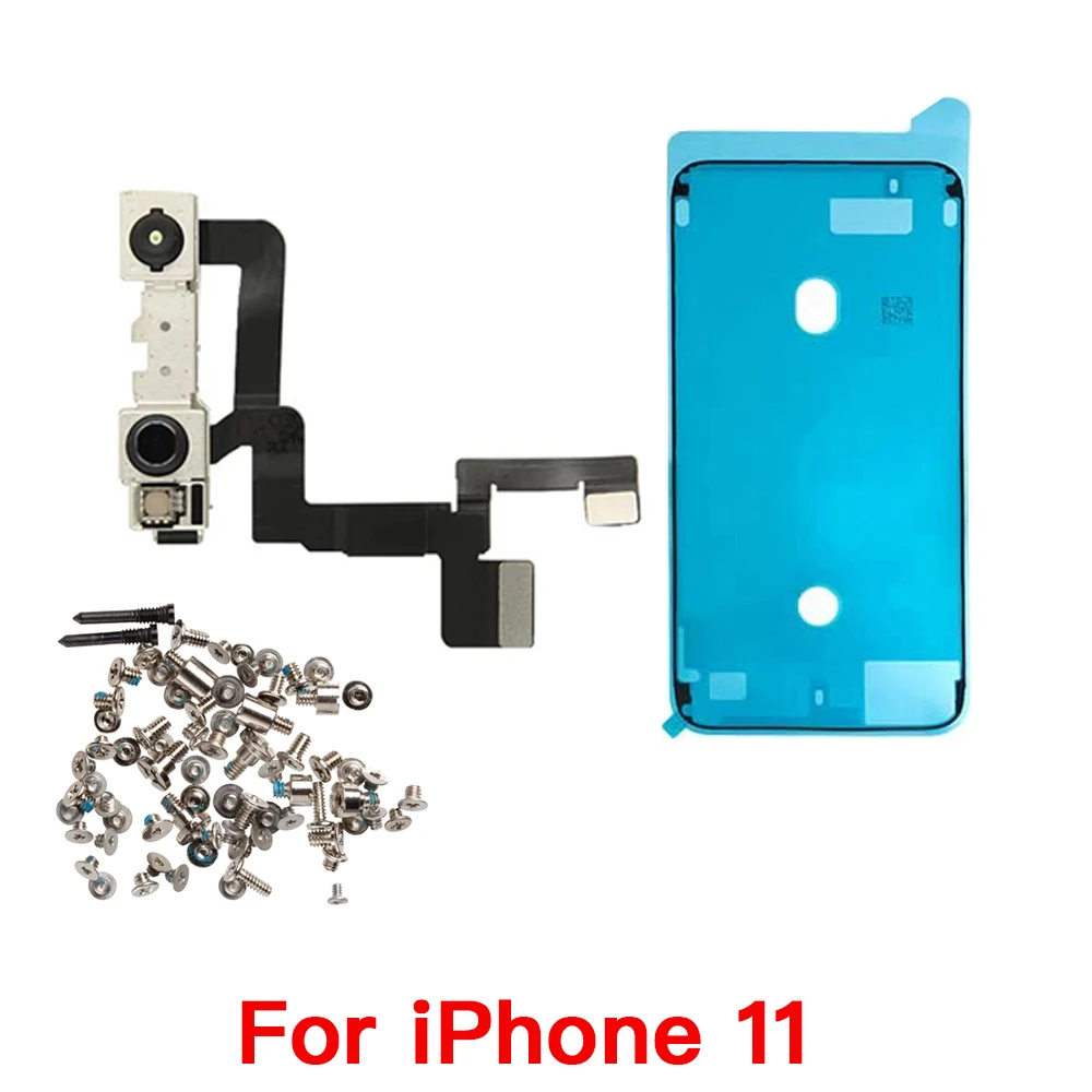 Front Camera Flex Cable With Full Screws Set For iPhone X XR XS 11 11Pro Max And Waterproof Tape Replacement No Face ID