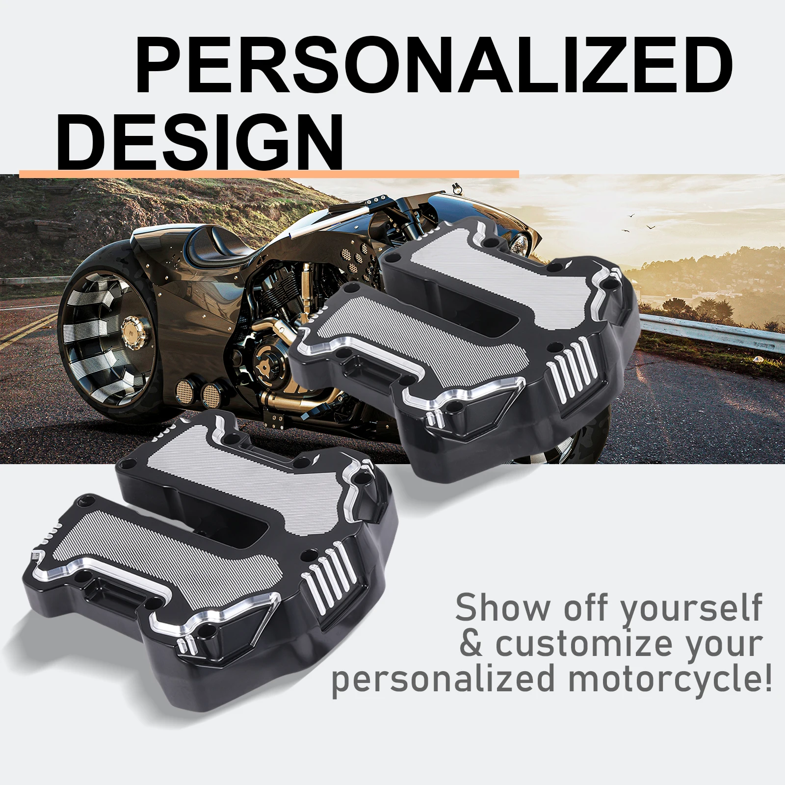 CNC Aluminum Rocker Box cover for Harley M8 engine Road King FLHR Street Glide FLHX Ultra Electra Glide 2017-2024 view 3