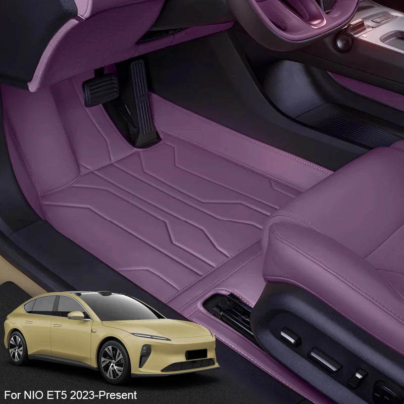 Custom Nappa Leather Anti-Slip Car Foot Protect Mat For NIO ET5 2023-Present Auto Luxury Waterproof Floor Pad Interior Accessory - view 2