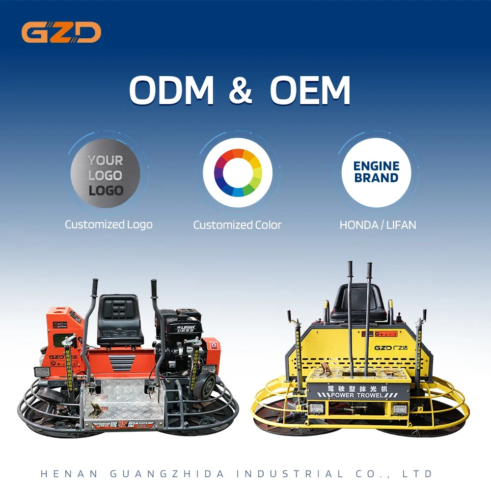 TLF Concrete Slab Finishing Ride on Power Troffel Machine Heavy Cement Smoothing Road Machine