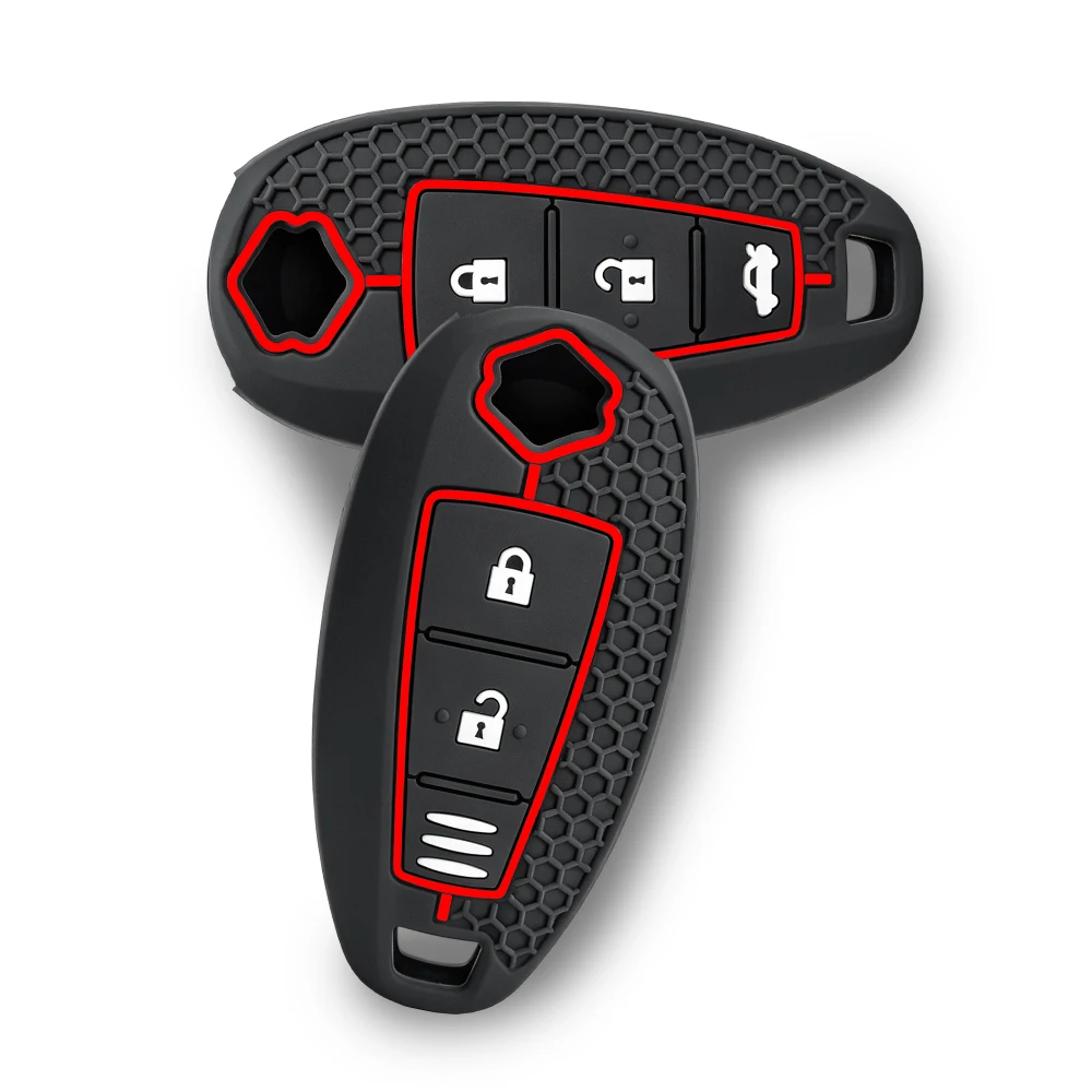 Silicone Car Remote Key Case Shell Cover Fob For Suzuki Vitara Swift Ignis Kizashi SX4 Baleno Ertiga Samurai S-Cross Accessories