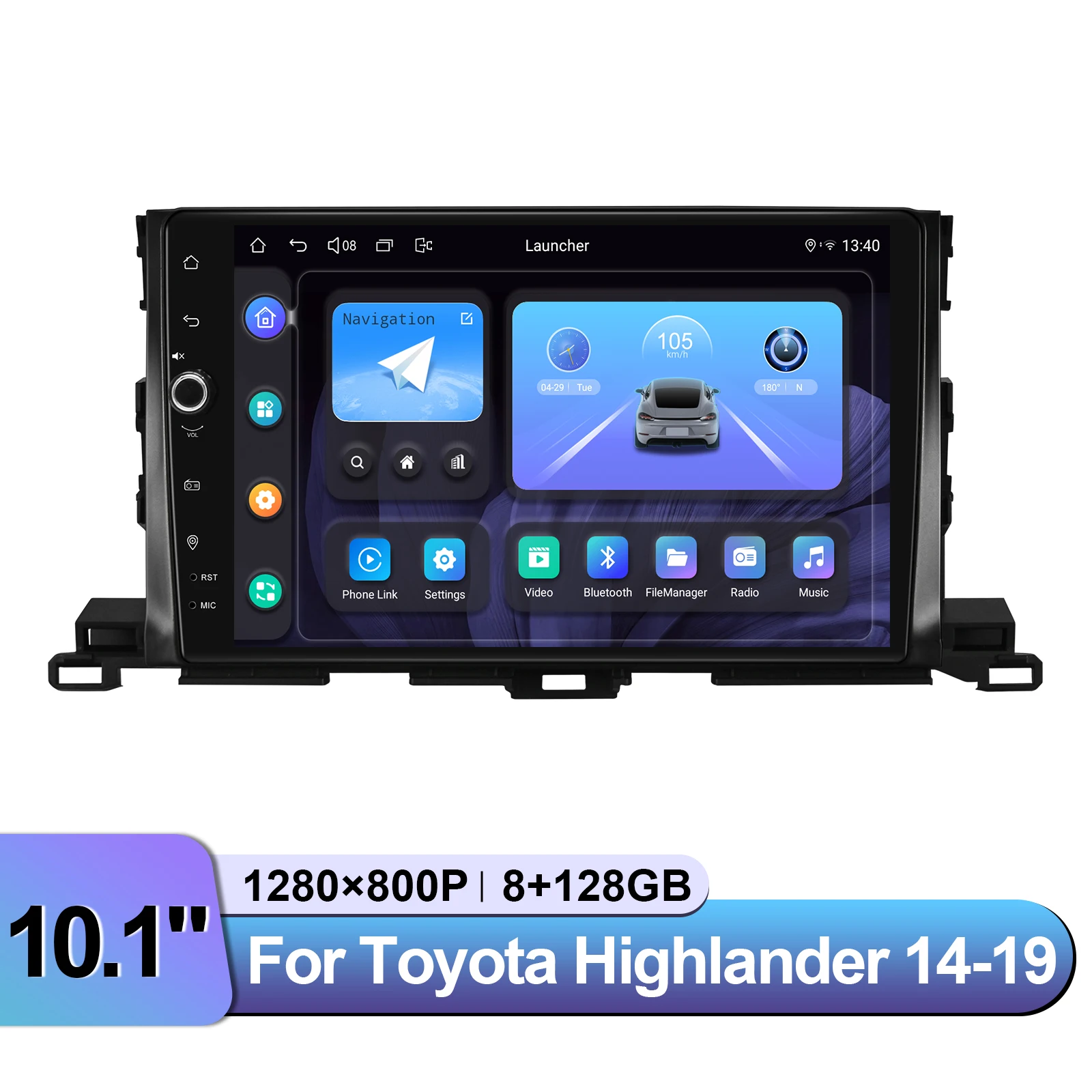 ستيريو سيارة أندرويد مقاس 10 بوصات من JOYING لسيارة Toyota Highlander 2014-2019 CarPlay وAndroid Auto يحافظ على JBL Amp OEM 360 Cam 1280*800 #3