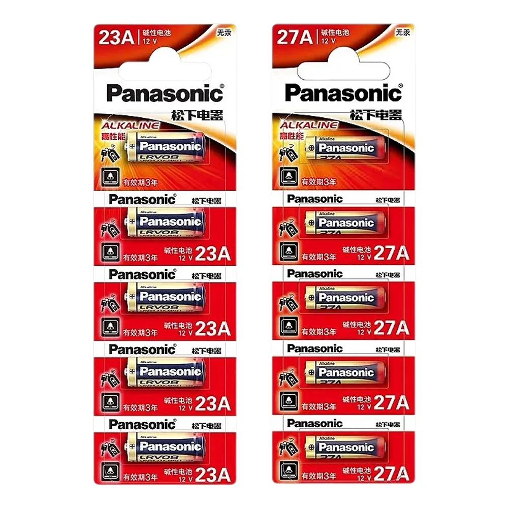 Panasonic 5 szt. 27A /23A 12V 23GA A23S/A27 Baterie alkaliczne do dzwonka, pilota zdalnego sterowania, zabawek elektrycznych — zdjęcie produktu 7