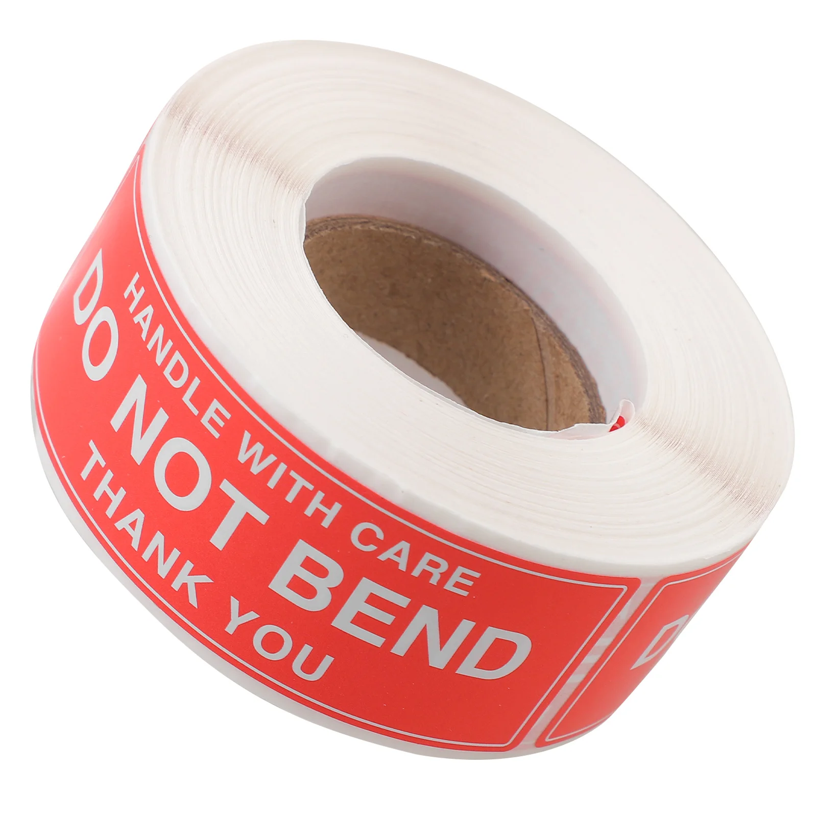 1 rollo de pegatinas de advertencia que no doblan, etiquetas de envío, papel adhesivo de embalaje para cajas, bolsas, superficies metálicas de vidrio, movimiento frágil