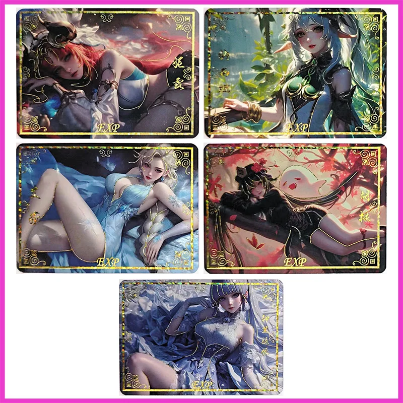 

Anime Goddess Story Rare EXP Refraction Foil Nilou Nahida Hu Tao Kamisato Ayaka Toys for boys Collectible Cards Birthday Present