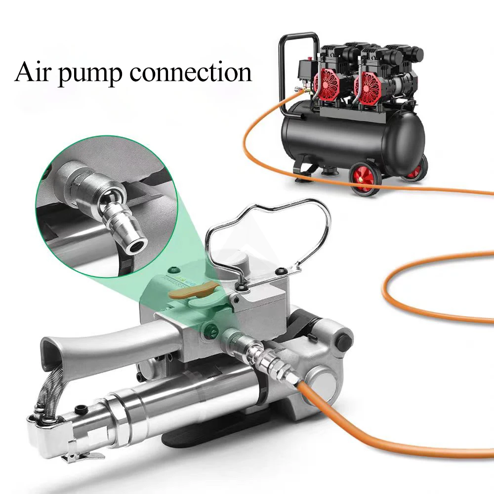 Outil de cerclage pneumatique manuel Portable, outil de cerclage en plastique et acier à grande Tension, Machine d'emballage de bandes, presse à balles