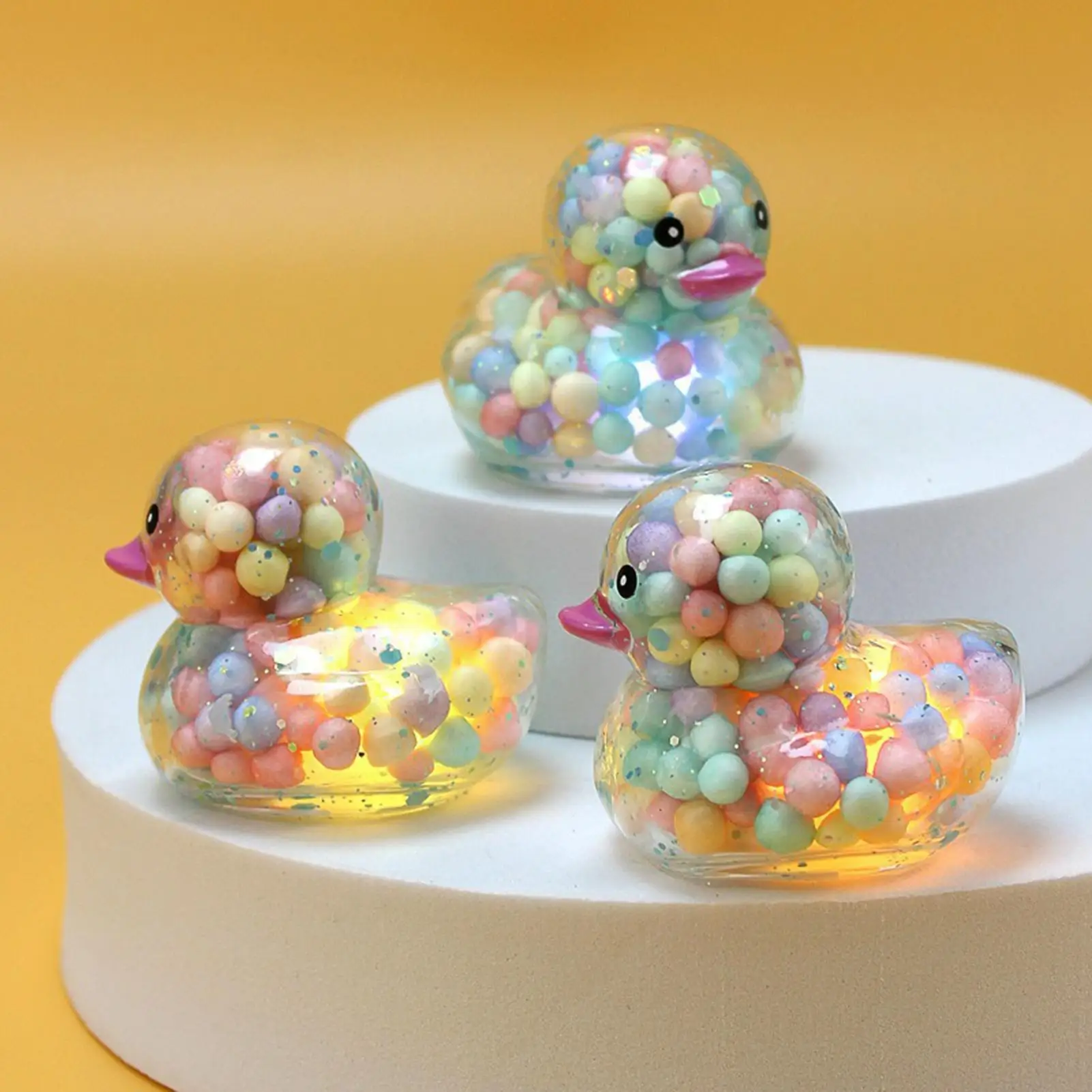 Light Up Ducks Toy Birthday Party Supplies Classroom Prizes LED Glowing Duck For Boys Girls Nursery Bedroom Desk Travel Car