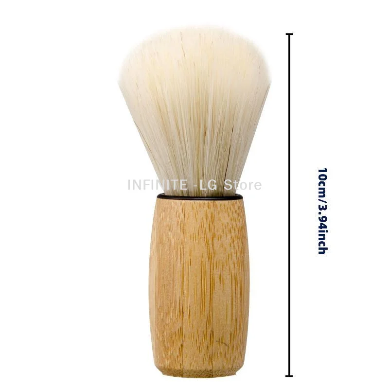 1 Pcs Beard Shaving Brush Makeup Brushes Wooden Handle Bristle Hair Salon Barber Soap Foam Shave Men Facial Cleaning Tools