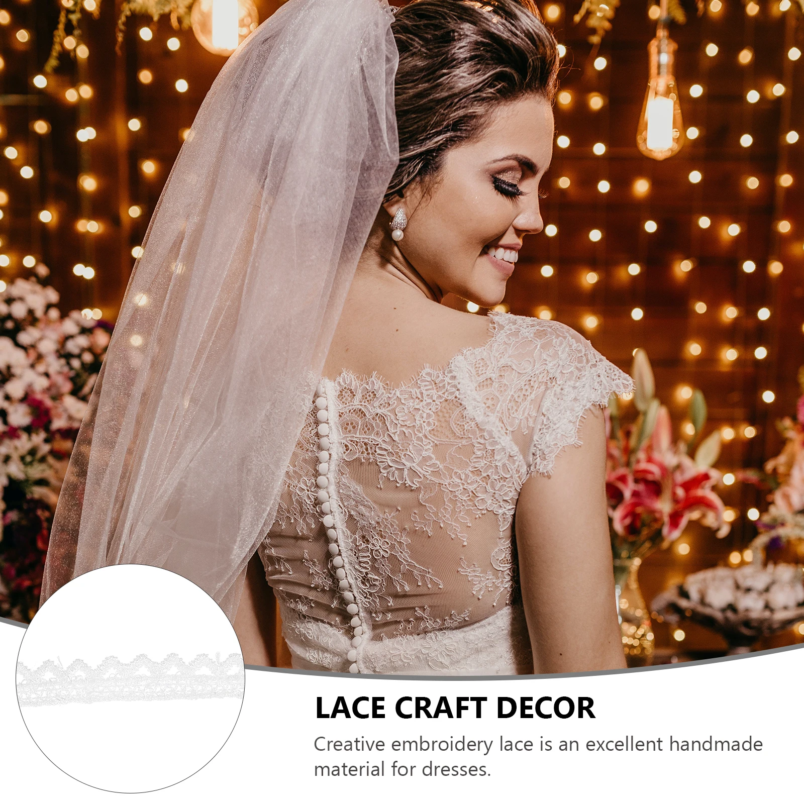 

Lace Trim Embroidery Fabric Elasticity Accessories Quilting Polyester Yarn DIY Sewing Material Crochet Lace Trimming Foldable