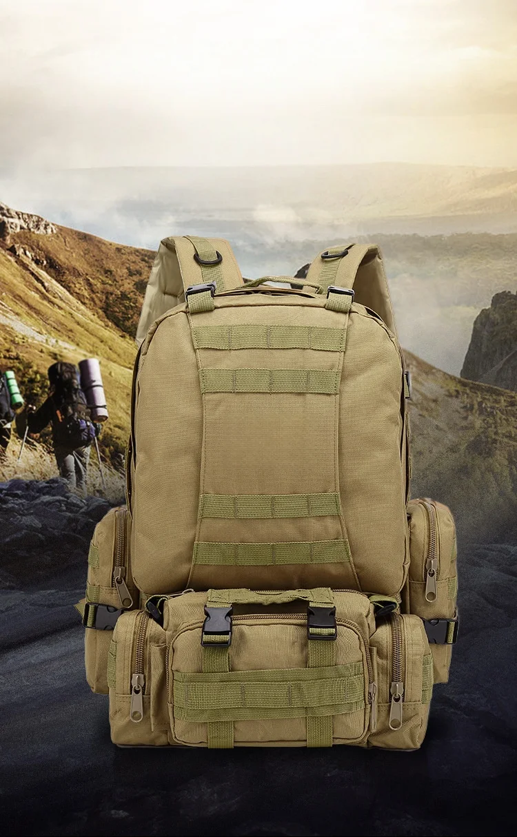 

Outdoor Sports Camouflage High-Capacity Multi-Functional Combo Backpack Travel Hiking Tactical Bag Men