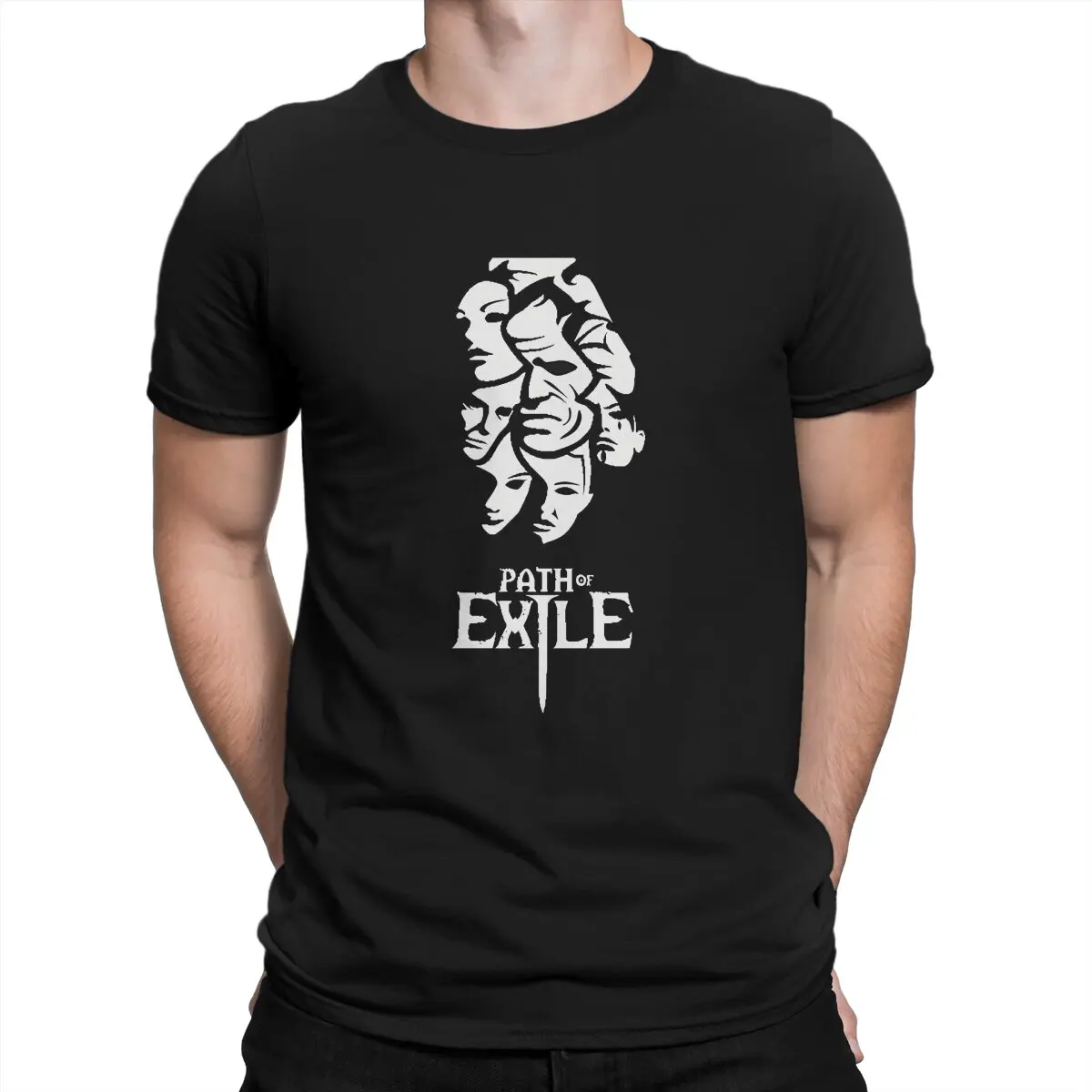 Logo T-Shirt Men Path Of Exile Leisure Pure Cotton Tee Shirt Round Collar Short Sleeve T Shirt Printing Clothing