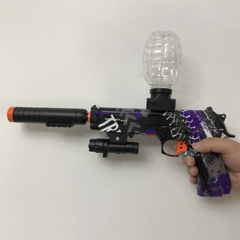 Arma de brinquedo deslizante elétrica para crianças e adultos Splatter automático, jogos de tiro, presente ideal para meninos, M92