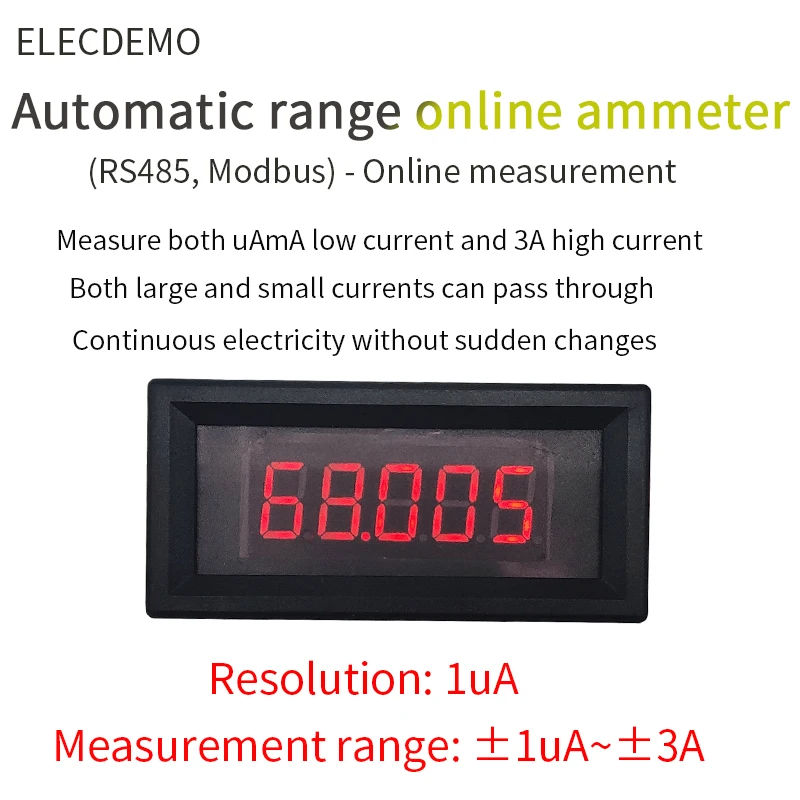 5-bit high-precision DC digital display milliampere current meter with precision positive and negative 0-70mA-3A automatic range