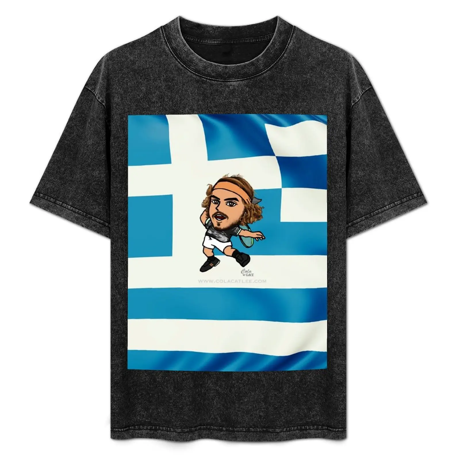 

Stefanos Tsitsipas T-Shirt Retro Graphic Print T-Shirt