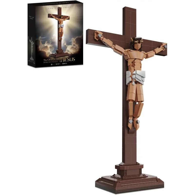 

Faith Art Building Blocks Set, 588 Pieces Assembly Ornament, Home Church Desktop Decoration