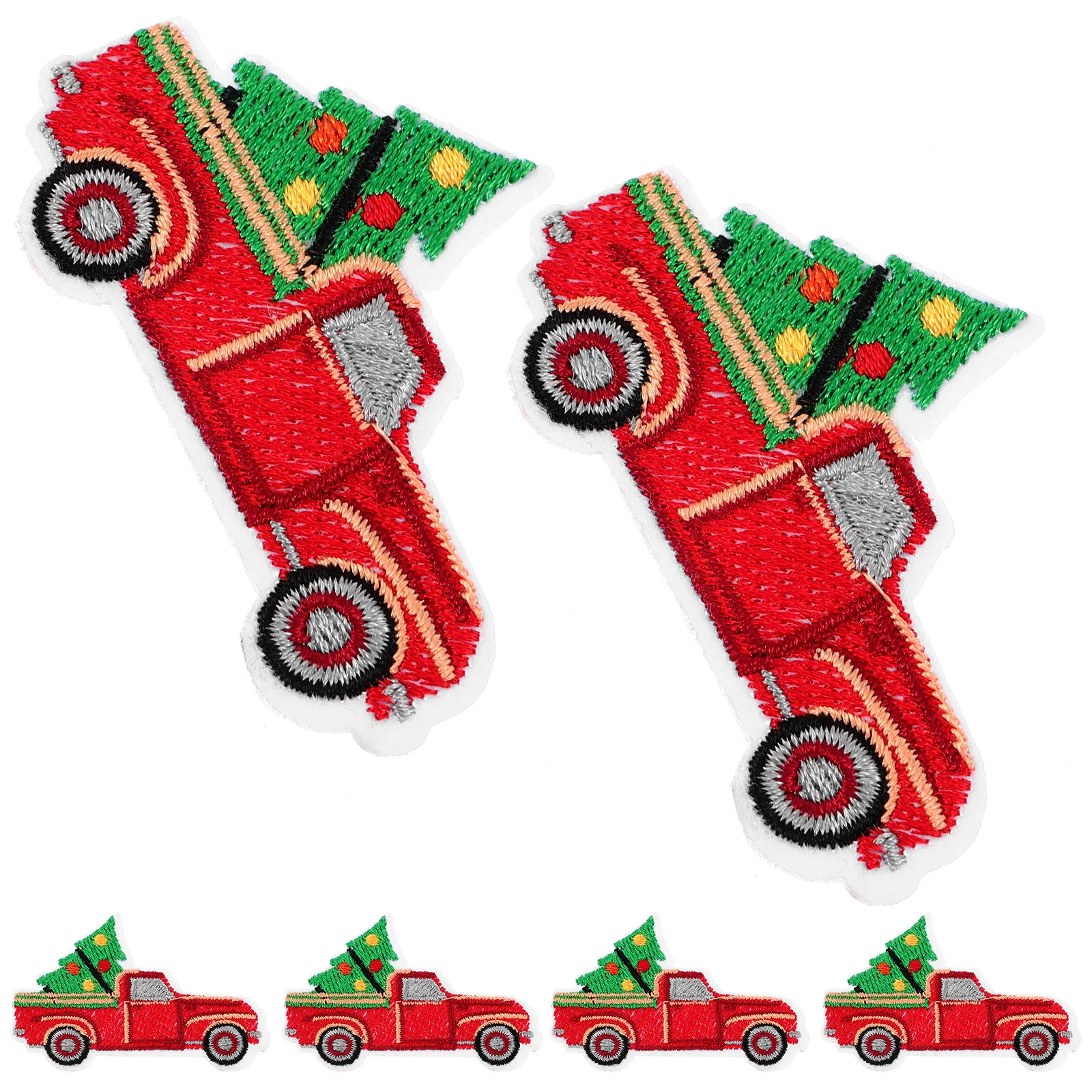 

6pcs Christmas Tree Patches Iron On Patch For Clothes Jackets Backpacks Holes Repairing Decorative Xmas Patches Washable