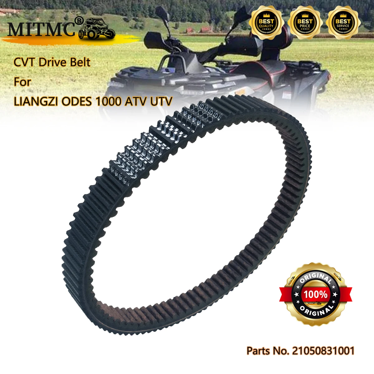 

1PC Original MITSUBOSHI CVT Drive Belt For LIANGZI ODES 1000 ATV UTV Parts No. 21050831001 Size 34.2*967