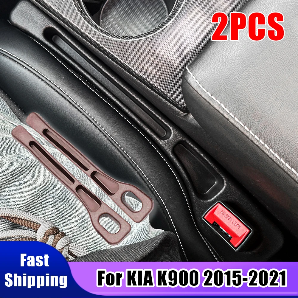 

2PCS Car Seat Gap Filler Strips For KIA K900 Quoris K9 Parts Auto Interior Decoration Seat Storage Kit Accessories 2015-2021