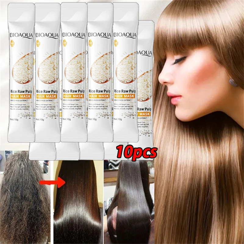 Magical Keratin Hair Mask 5 Seconds Repair Damaged Frizzy Hair Soft Smooth Shiny Rice Nutrition  Moisturize Nourish Hair Care