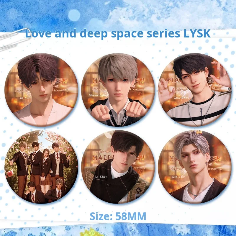 

Game Love and Deepspace Brooch Xavier Zayne Rafayel Anime Character Badges Lapel Pins For Schoolbag Decorations