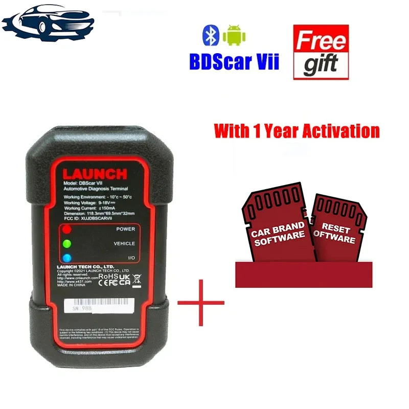 LAUNCH DBSCAR VII Support CANFD DOIP Bluetooth OBD Connector WORK for d-agzone&x-diag pk GOLO PRO4 THINKDIAG 2 DBSCAR 5 Easydiag