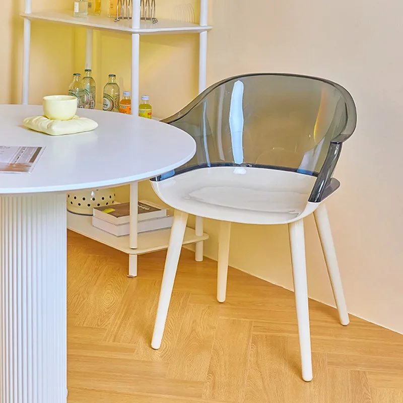 Nordic Transparent Symbian Ghost Back Chair Acrylic Dining Casual Creative Plastic Crystal Chair