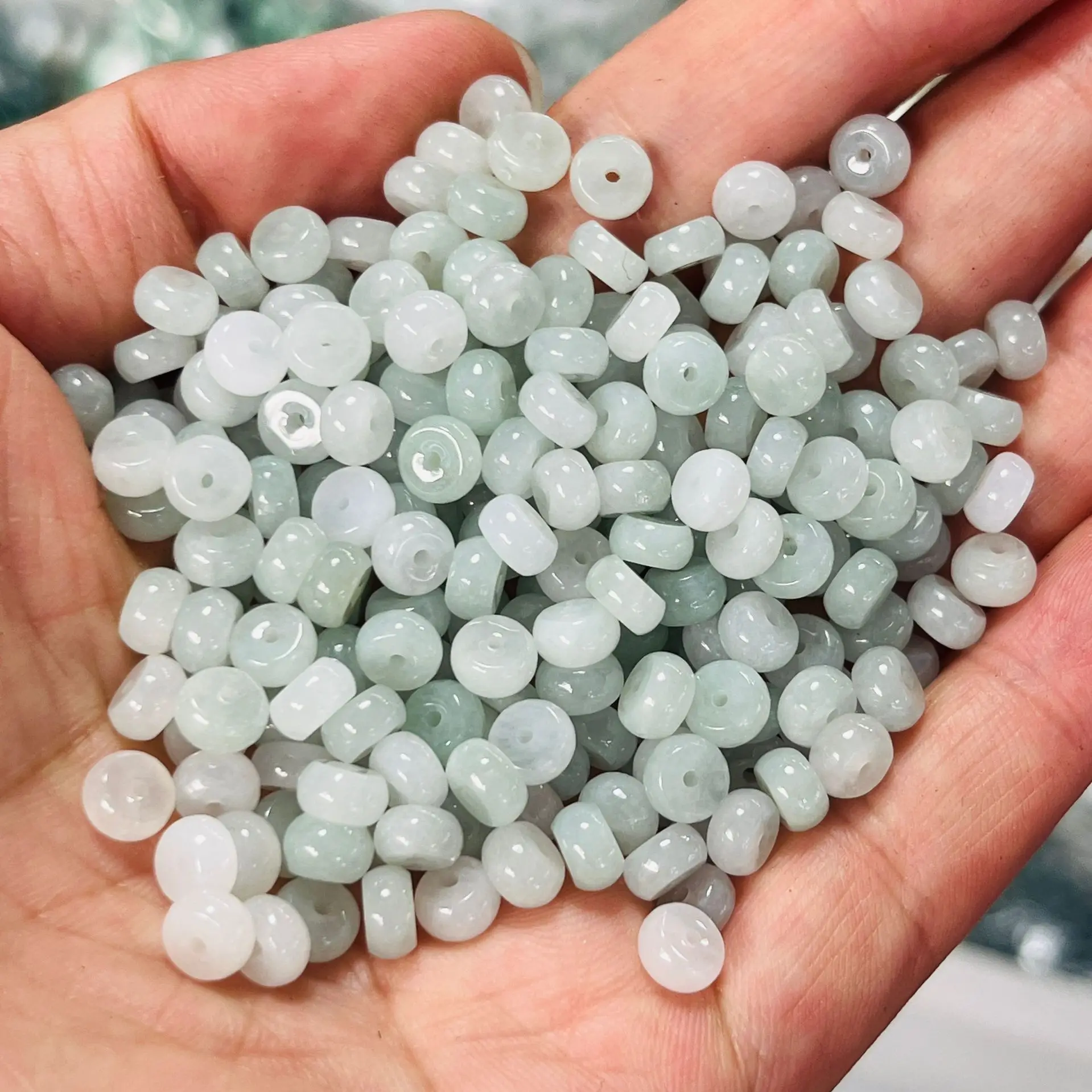 3*6mm Genuine Myanmar Jadeite Abacus Beads For Jewelry Making Diy Bracelet Beaded Necklace Grade A Burma Jade Beads Accessories
