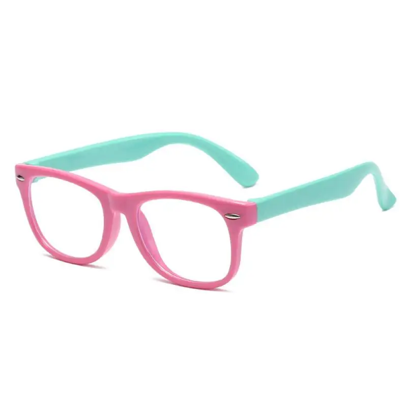 Anti Blue Light Kids Glasses Children Boy Girls Filter Soft Frame Square Computer Optical Frame Reflective Blocking Eyeglasses