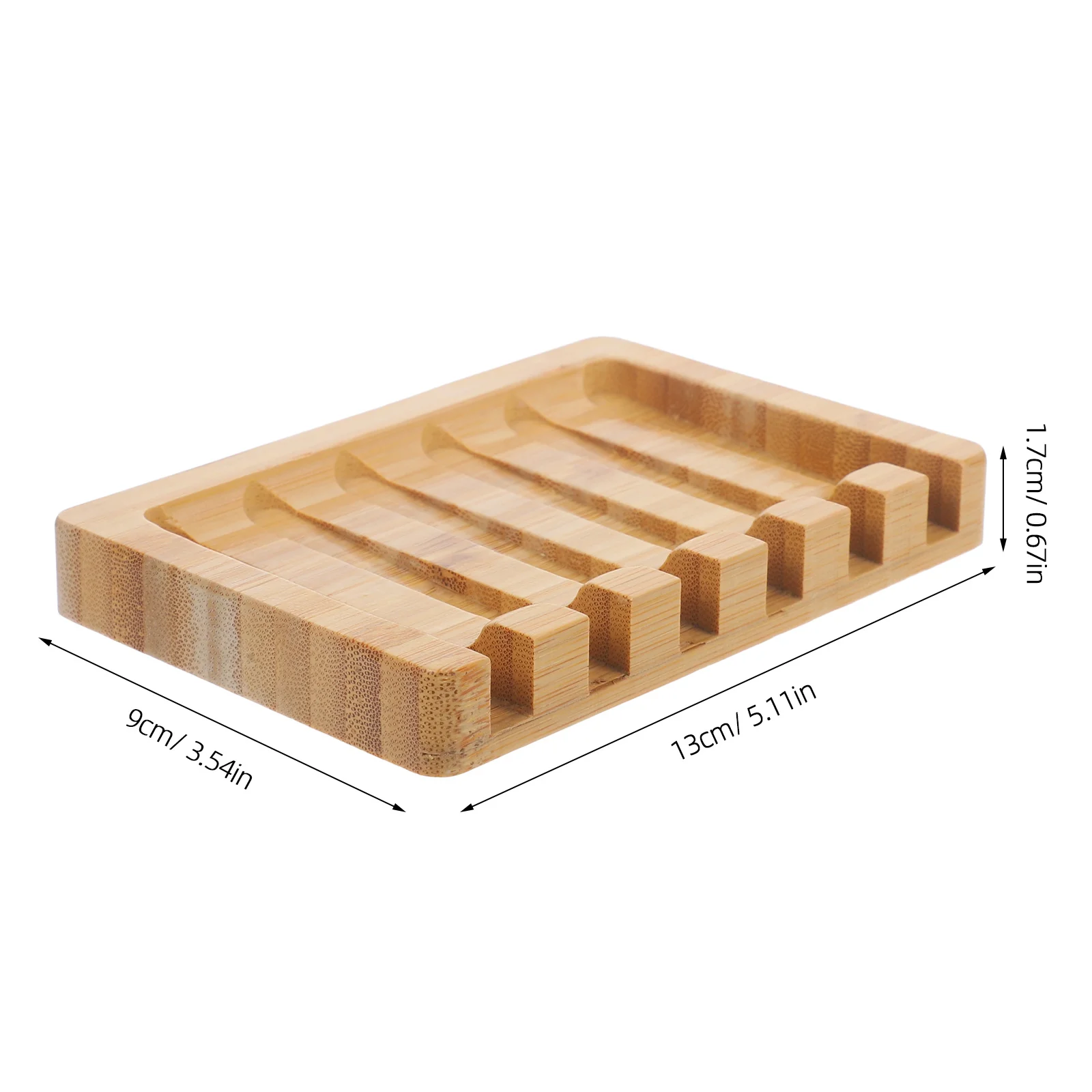 Bamboo Soap Dish Sturdy Pressure Resistant Deformation Free Long Term Preservation Soap Holder for Bathroom Kitchen Washroom