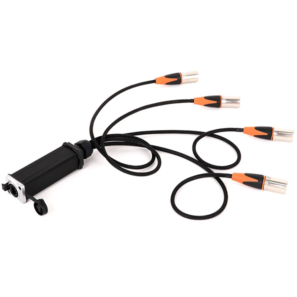 Imagem -04 - Multi Network Breakout Cabo de Áudio Impermeável Rj45 a Canais 3pins Xlr Extensão de Rede Palco Estúdio Gravação 1pc por Conjunto