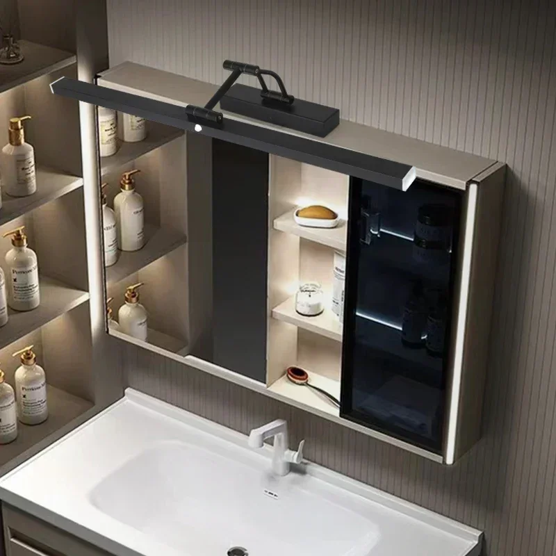Human body induction, headlight, bathroom mirror cabinet, bathroom without punching