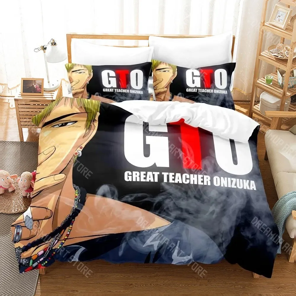 3D Printed Great Teacher Onizuka GTO Bedding Set for Boys Girls Duvet Cover Pillowcase Twin Queen King Full Single Double Sizes