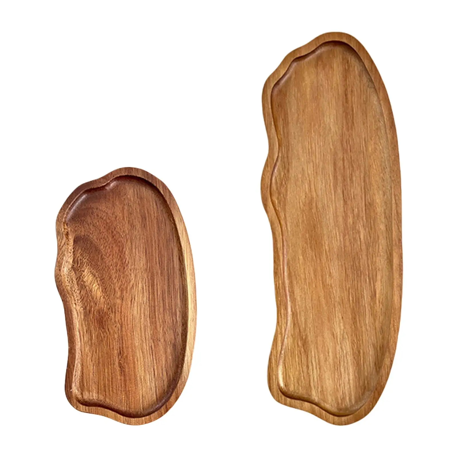 

Wood Serving Platter Wood Dessert Plate Breakfast Tray Wooden Breakfast Snack Plate for Cupcake Dessert Coffee Drinks Breakfast