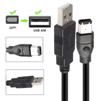 Firewire IEEE 1394 6 pines macho a USB 2,0 A macho Cable convertidor adaptador Cable 1,2 m 1,8 m/3m/5m