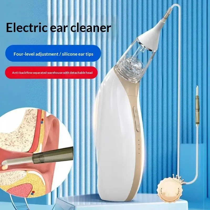 *Ear Vacuum Wax Remover 3 Suction Modes Low Noise Rechargeable Soft Silicone Tip Safe Ear Cleaning Tool for Kids Adults
