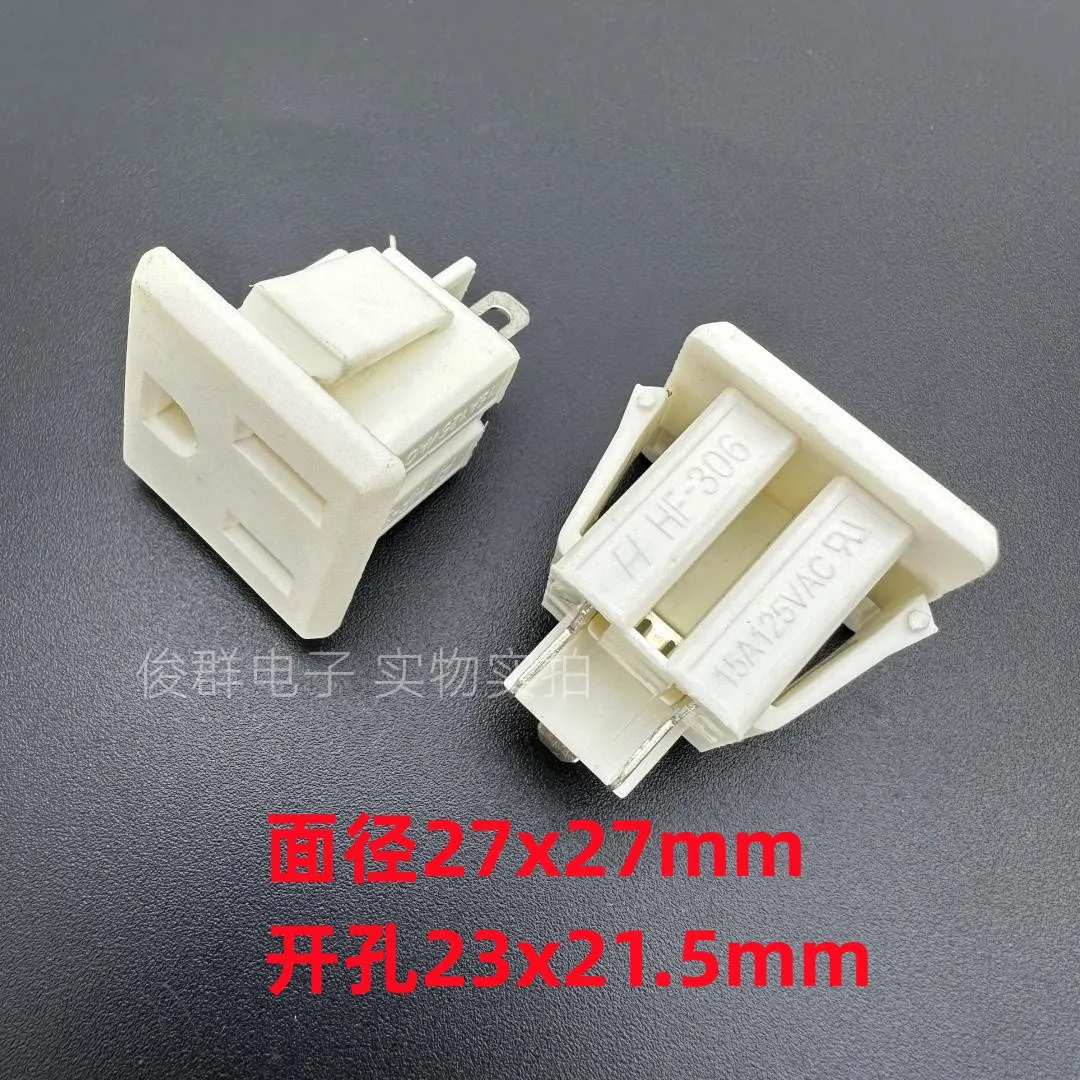 10pcs/Taiwan HF-306 American Standard Power Socket Three-hole Female Seat American Standard Plug Buckle Socket