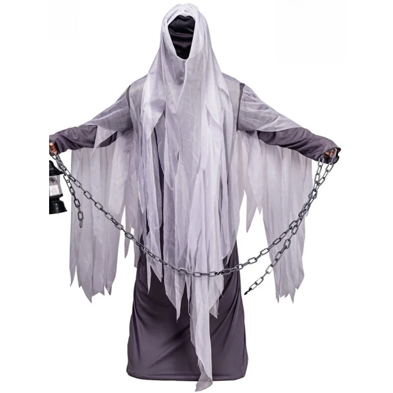 زي الهالوين الرعب للرجال بتصميم شبح بدون وجه، زي تنكري للمسرح ولعب الأدوار، زي شبح الفانوس، زي صيني تقليدي عرقي #5