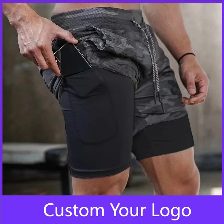

Мужские спортивные шорты, спортивная одежда, двухслойные шорты для бега, пляжные штаны 2 в 1, летние шорты для тренажерного зала, фитнеса, бега, мужские шорты
