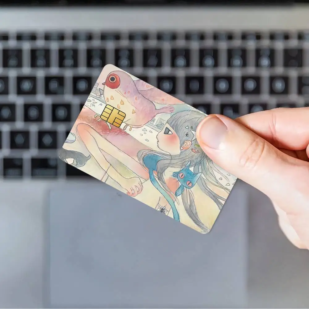 Aya Takano Artwork Anime Film Skin Cover For Credit Card Stickers Debit Bank Card Front