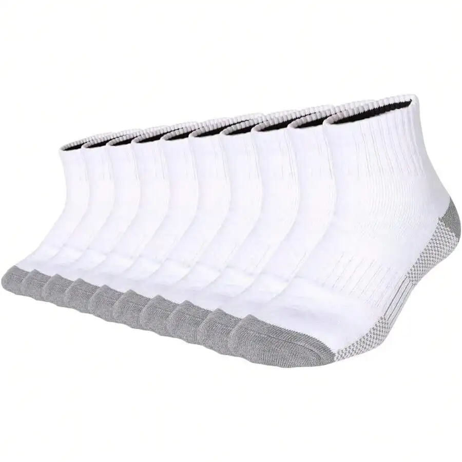 

Mens 10-Pack Cotton Athletic Ankle Socks Comfortable Sport Socks