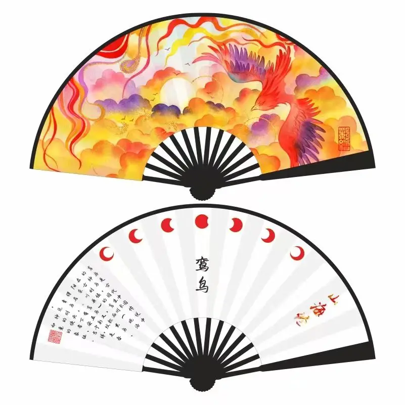 Vintage Silk Folding Fan Chinese Japanese Art Crafts Gift Home Decorations Dance Hand Fan Bamboo Room Decor Wood Fans ventilador