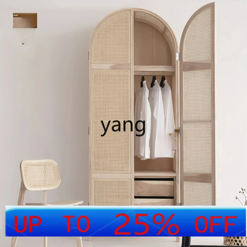 

LTT new Chinese solid wood independent swing door bedroom bed and breakfast storage locker