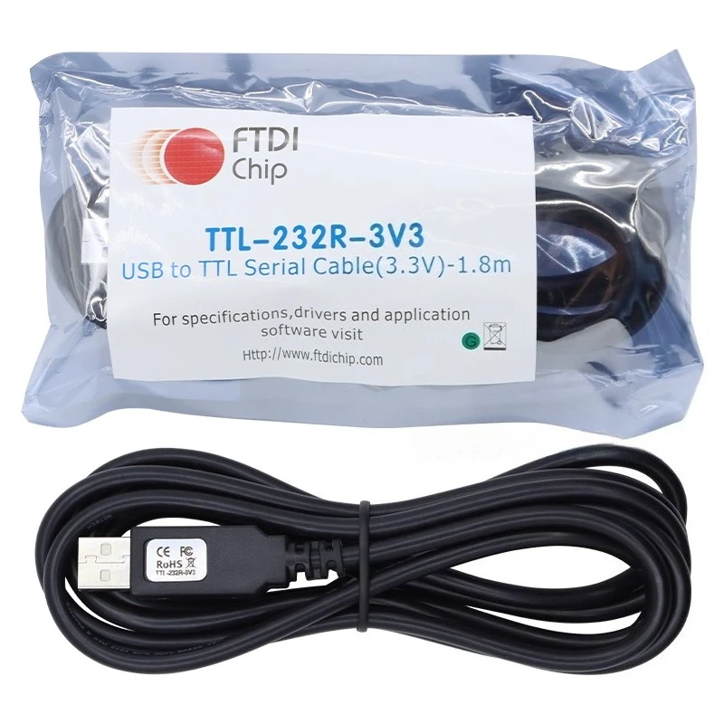 TTL-232R-3V3/5V/3V3-AJ/5V-AJ/RPI/5V-WE/3V3-WE كابل USB-موصل صف واحد في الخط مع شريحة FT232RQ USB إلى محول مسلسل TTL