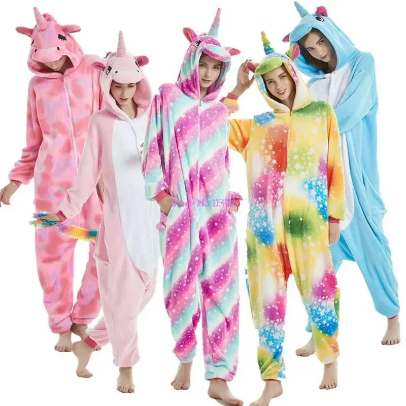 Pijamas de una pieza de jirafa Panda Kigurumi para adultos, Pijamas de Cosplay de animales, mono para niño y niña, ropa de dormir de unicornio