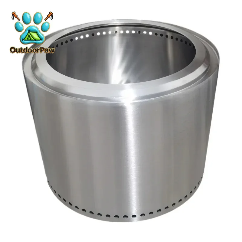 Outdoor Camping Wood-Burning Stove Large Integrated Stainless Steel Bonfire Stove Combustion Smokeless Courtyard Heating Stove