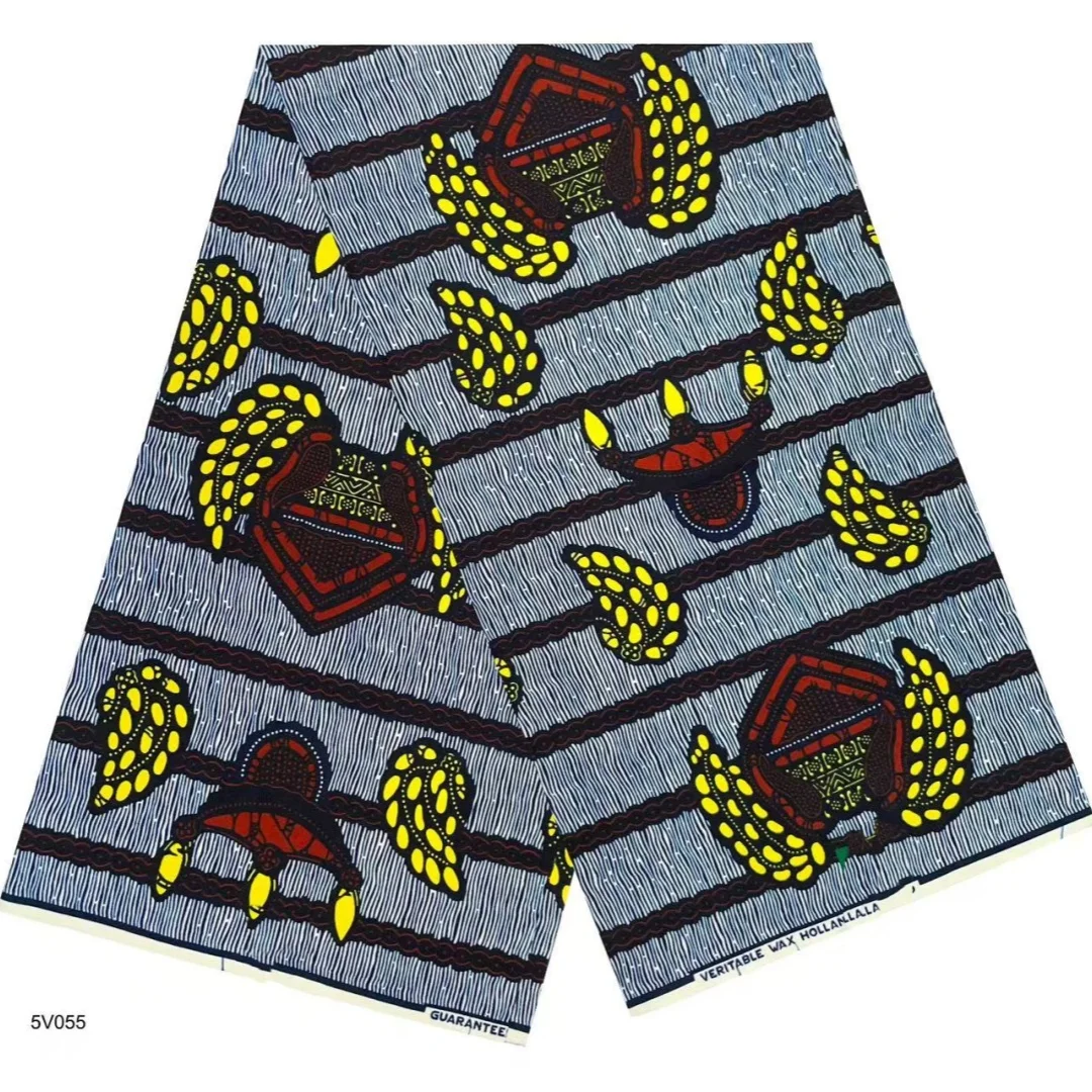 

2026 New Style hollande African Fabrics Nigerian Wax Print High Quality African Wax Fabrics For Patchwor T1